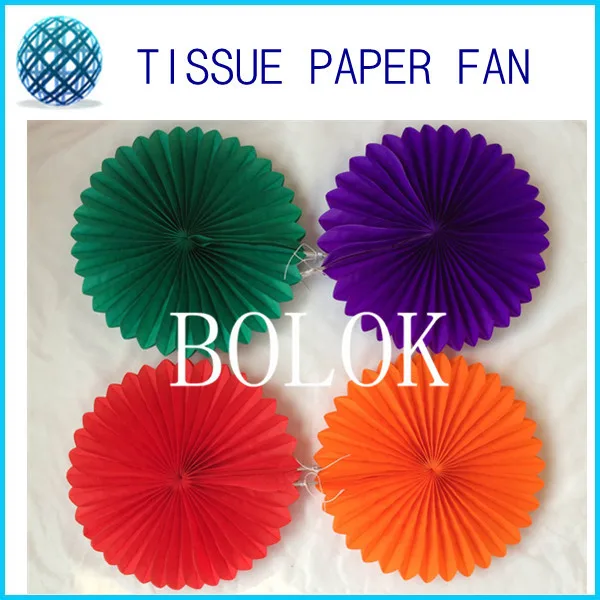 

12 color choose 50PCS/lot 8 inch (20cm)Tissue Paper fans used in New Year Decorations And Birthday Decoration
