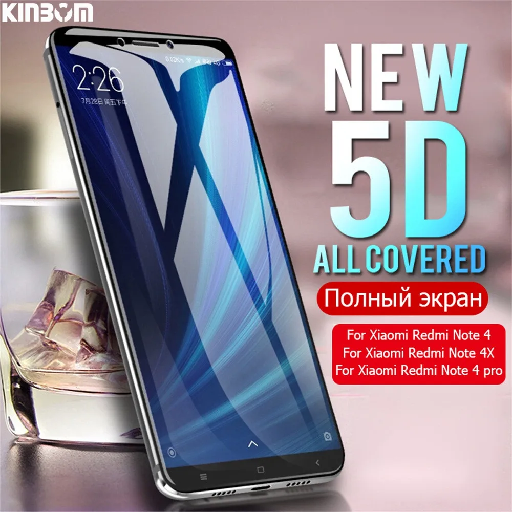 KINBOM для Xiaomi Redmi Note 4 X 3g 4G 5D полное покрытие из закаленного стекла 4Pro глобальная