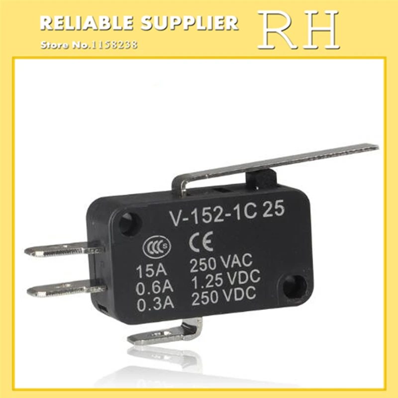 10 шт./лот V 152 1C25 Micro Концевой выключатель 15A 250 В 3PIN|switch base|switch duplexswitching power supply project |