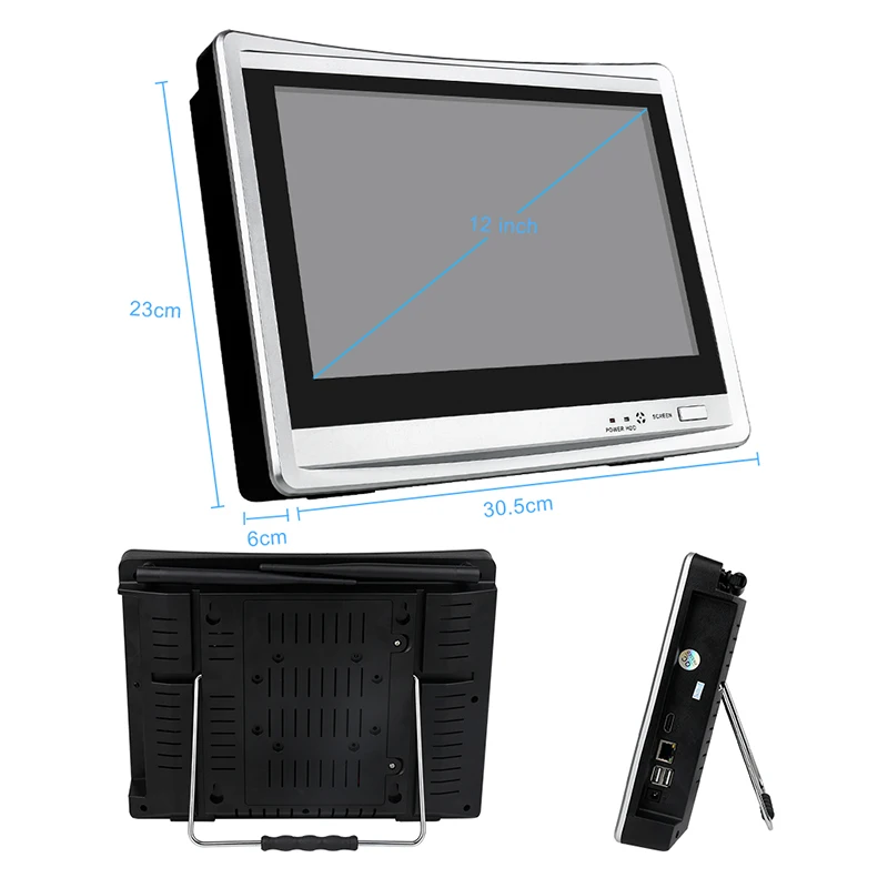 Techage 4CH 1080P Wireless 2MP Wifi Security Camera System 12 inch LCD Monitor NVR HD Audio Record