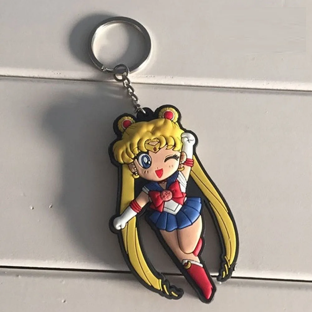 

2017 new fashion Classic Toys Anime Sailor Moon Soft Rubber Doll Figure Keychain Tsukino Usagi Mercury Mars Jupiter