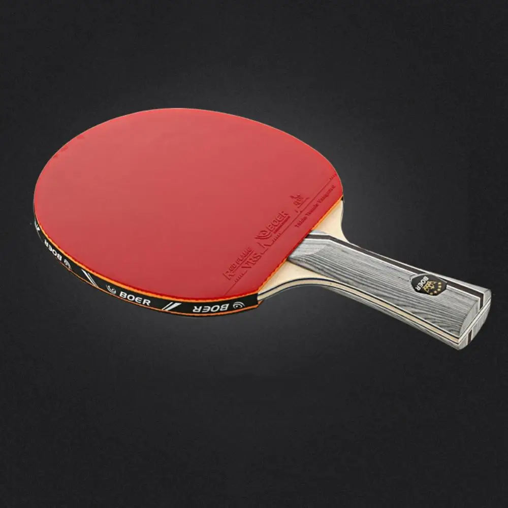 Table Tennis Racket Lightweight Powerful Ping Pong Paddle Bat horizontal/Long Straight Grip Table Tennis Training Accessories