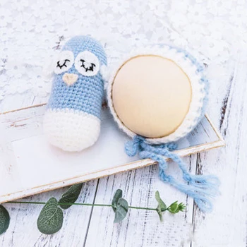 

Xiyunle Newborn Photography Props Baby Girls Costume Outfit Clothing Infant Boys Handmade Crochet Hat Fox Photo Shooting Clothes