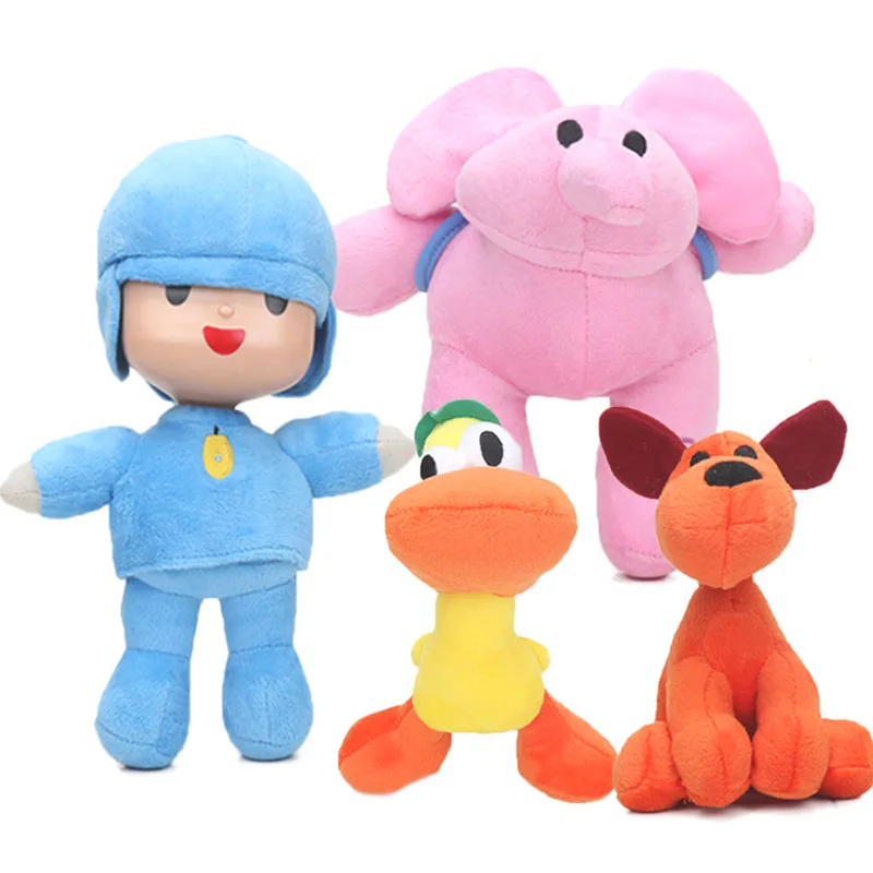 6 шт., 12-26 см, Pocoyo, игрушки, покойо, Элли, Пато-Лула, плюшевая кукла, Pocoyo, собака, утка, слон, мягкая плюшевая кукла-животное, товары для вечеринки, игрушки - Цвет: 4pcs per set