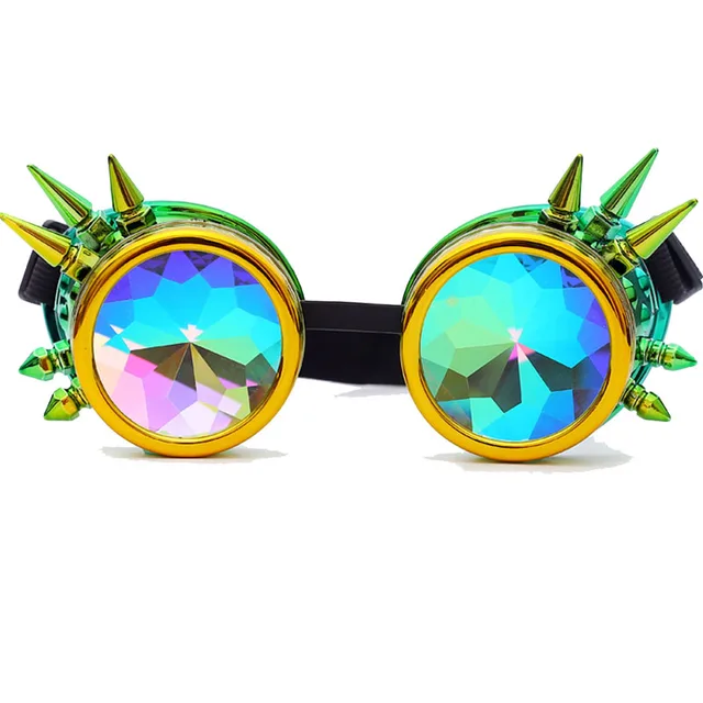 New Men Women Welding Goggles Gothic Steampunk Cosplay Antique Spikes Vintage Glasses Eyewear 2