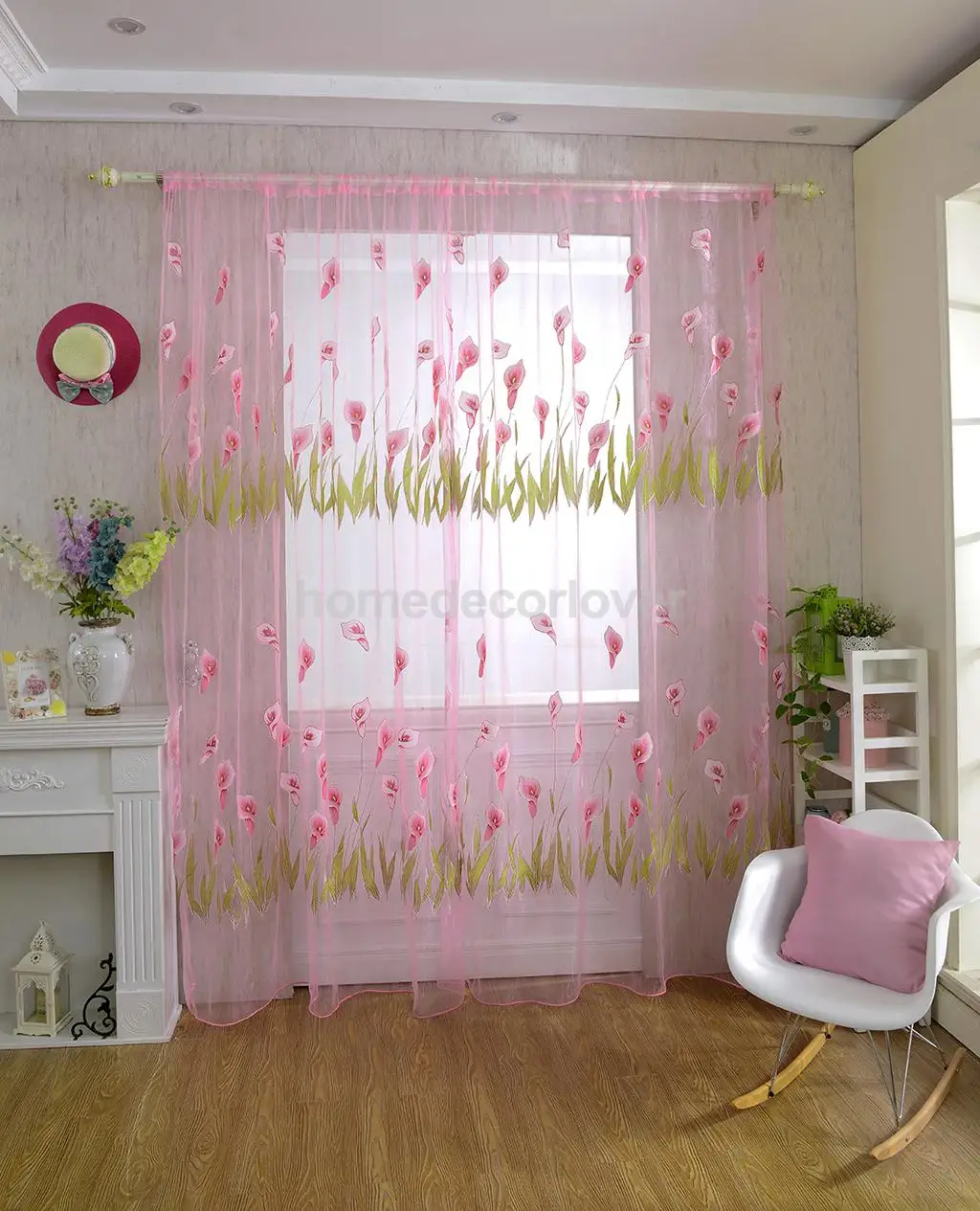 Hoge kwaliteit roze panel gordijnen koop goedkope roze panel ...