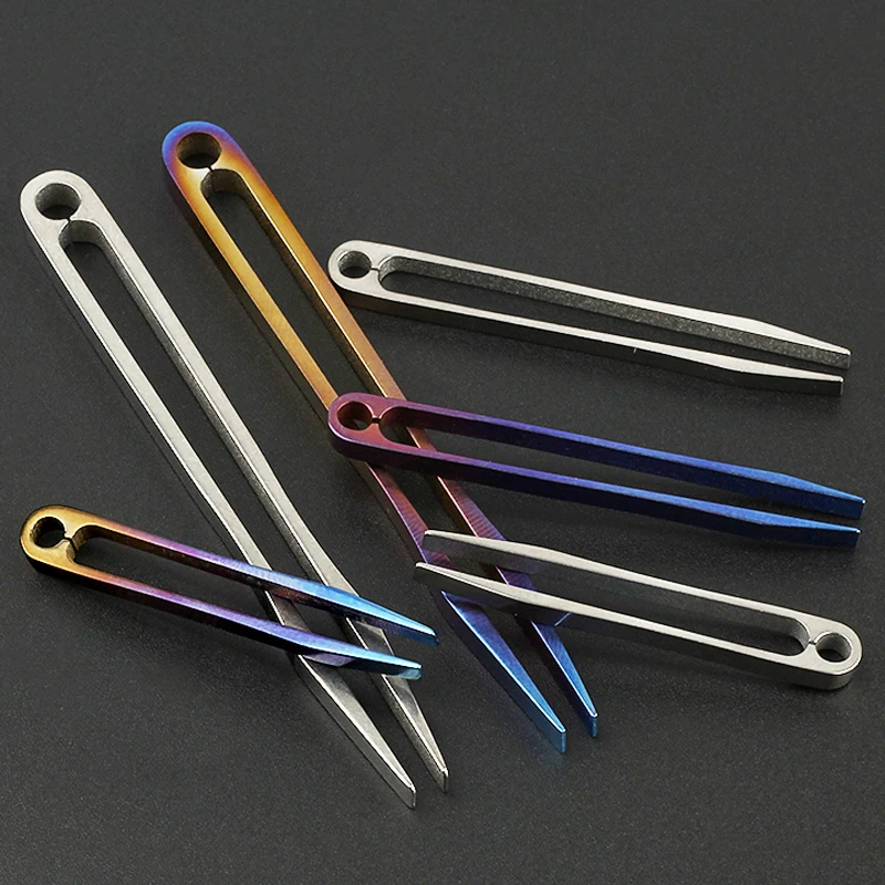 S/M/L Titanium Alloy Portable Small Tweezers Silvery Mini Clip EDC Outdoor Tools portable tweezers