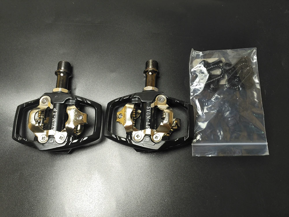 

Original SYUN-LP M530 weight aluminum alloy body crmo axis titanium axis egg beat XT SPD clipless mtb bike pedal