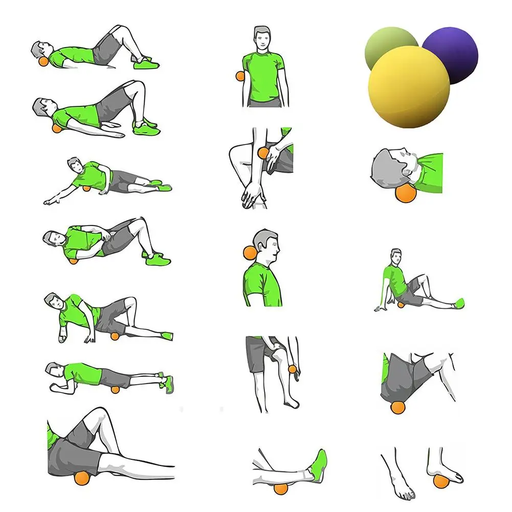 Силиконовый Йога массажный мяч физиотерапия глубокий массаж ткани инструмент для миофасцинального расслабления мышц расслабляющий акупунктурные массажные шары