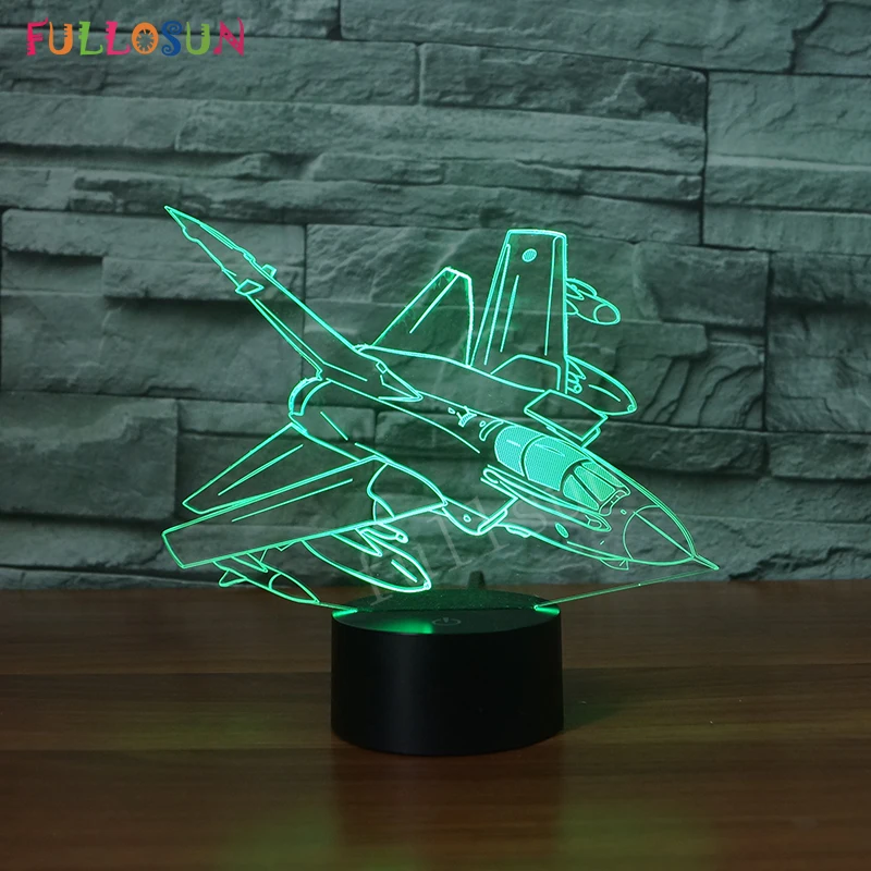  USB Light Airplane Model Desk Lamp Living Room Embellish Night Light LED 3D Lamp for Gift