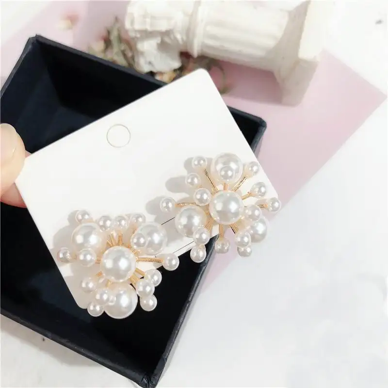 

Korean Simulated Pearl Flower Earrings For Women 2019 Fashion Jewelry Bijoux Elegant pendientes Lovers Gifts