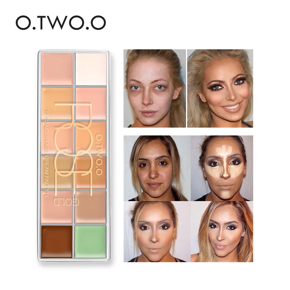 O. TWO. O, 12 цветов, консилер, палитра, профессиональный макияж для лица, камуфляжный контурный набор, стойкий консилер, крем, водонепроницаемый