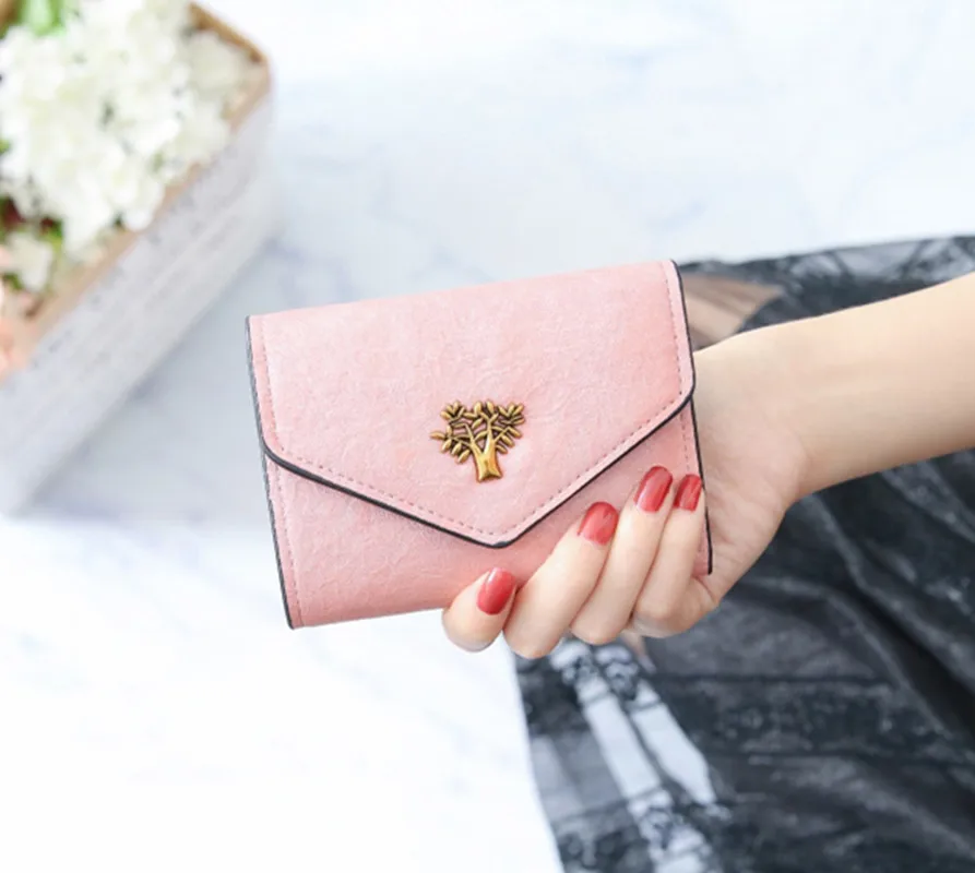 

Women Wallets Purses Retro Tree Wallets For Ladies Girl Student Money Coin Pocket Card Holder Female Wallets Clutch Bag