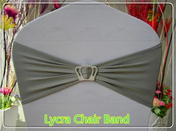 

1-2 --With Crown Buckle-- Spandex/Lycra Chair Band/Expand Bands/Chair cover sash/Table For Wedding Party Banquet Decorations
