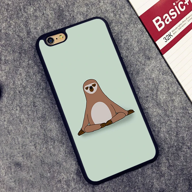 cute animals slow printing Soft Silicone Full Protective case Cover For iPhone X 8 7 7Plus 6 6S Plus 5 5S SE |