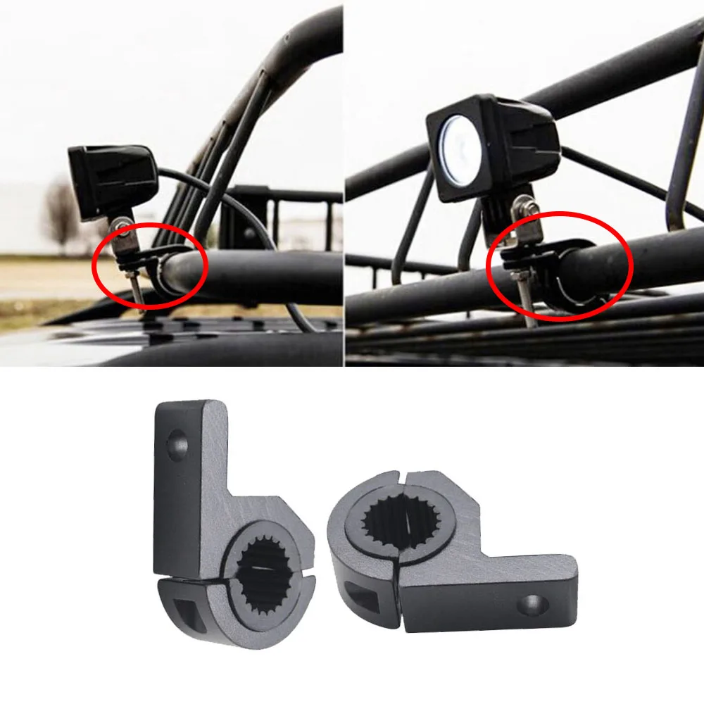 2pcs LED HID Work Light Mounting Brackets Horizontal Bull Bar Mount LED