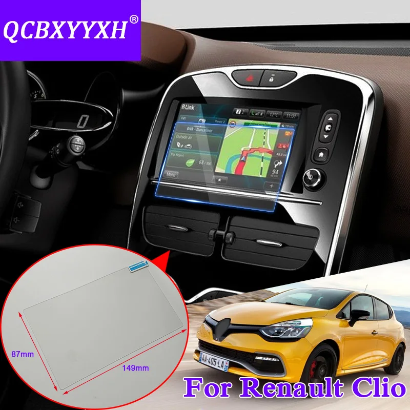 QCBXYYXH автомобильный стиль 7 дюймов gps Навигация экран стекло защитная пленка для Renault Clio RS приборной панели дисплей защитная пленка