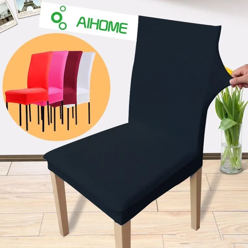 

New Arrival Fashion Dining Chair Covers Spandex Strech Dining Room Chair Protector Slipcover Decor Free Shipping