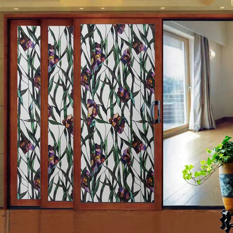 60cm*2M Home Decoration Static Cling Cover Flower Window Door Privacy Glass Film 