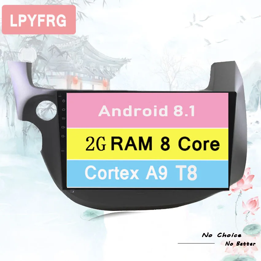 Perfect 10.1 Android 8.1 Car DVD GPS for HONDA FIT JAZZ 2007 2008 2009 2010 2012 2013 radio video player 1024*600 RDS wifi Tape Recorder 3