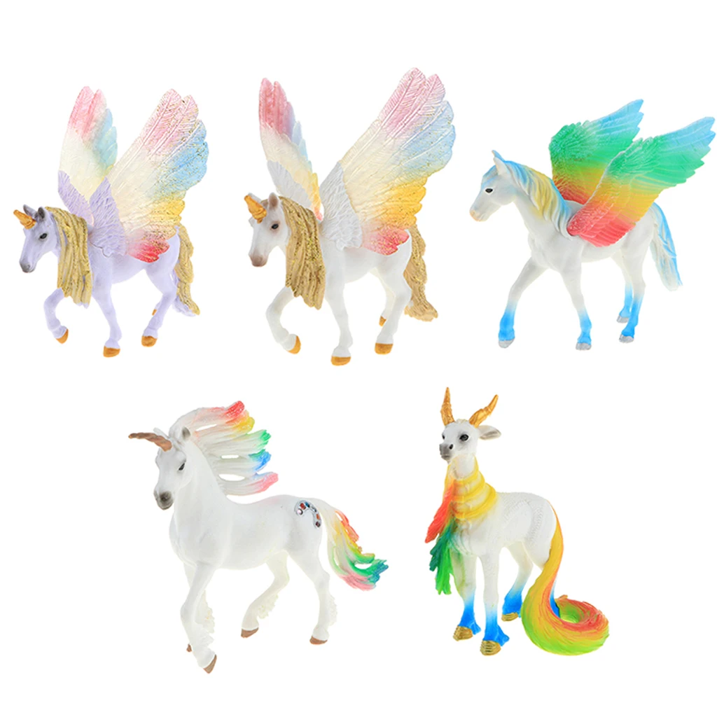 MagiDeal Lifelike Pegasus / Unicorn / Sheep Magical Creature Animal Model Figure Kids Toy Gift Home Ornament