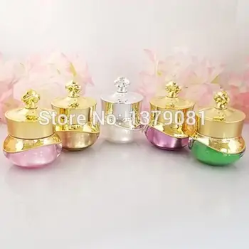 

30pcs High Quality 5g Crystal Acrylic Jar With Crown Cap Empty Cosmetic Pack For Eye Cream Portable Travel Cream Box