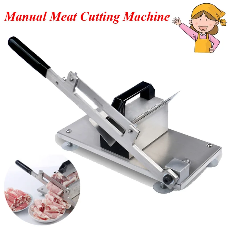 1pc Meat Cutting Slicer Mutton Roll Stainless Steel Beef Meat Processor Cutter with English