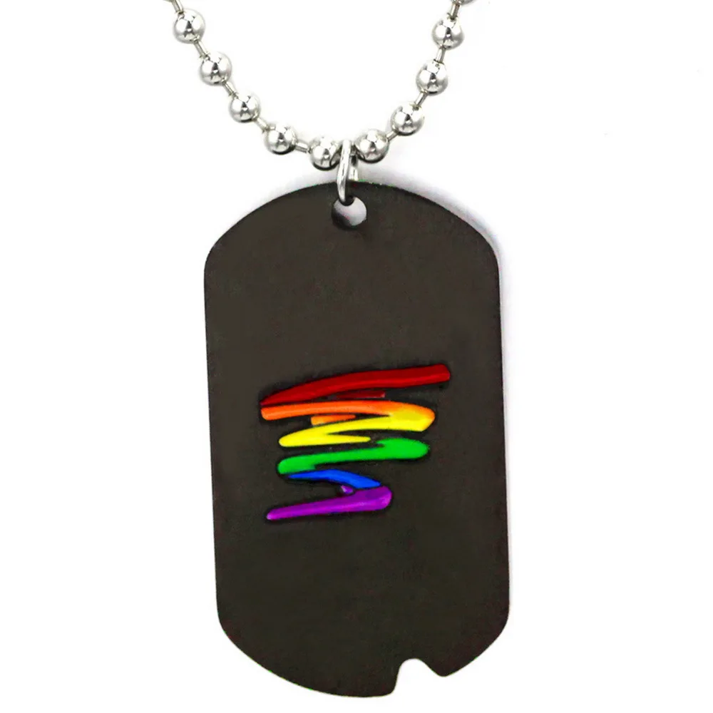 Lgbt Necklace 🌈 Colorful Stainless Steel Pendant Necklace 10+Designs.