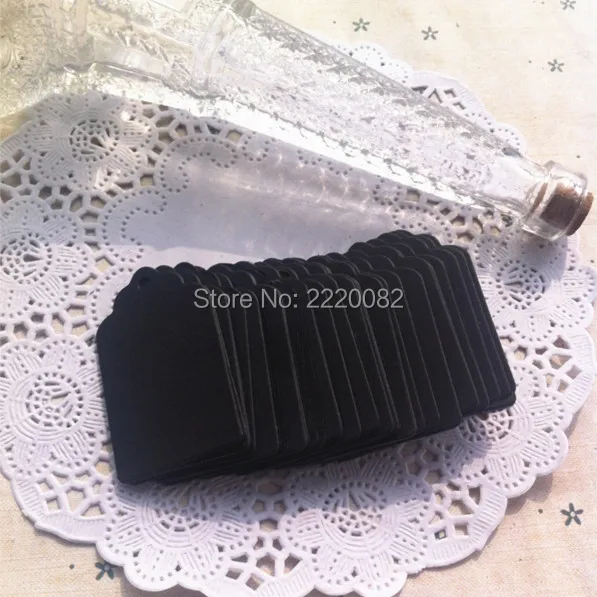 

Free shipping 500 pcs a lot 3x5cm blank 350 gsm black paper tag/baking price tag/jewelry price tag/gift packing tag/labels