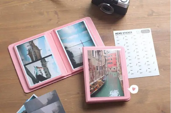 Новое поступление Мини Размеры фотоальбом для Instax Mini Плёнки Размеры Фотоальбомы - Цвет: Light Pink