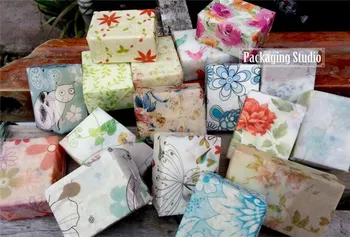 

13*21cm Free Shipping Multi-patterns Gift Wrap Paper Handmade Soap Wrapping Paper Oil Wax Packaging Papers