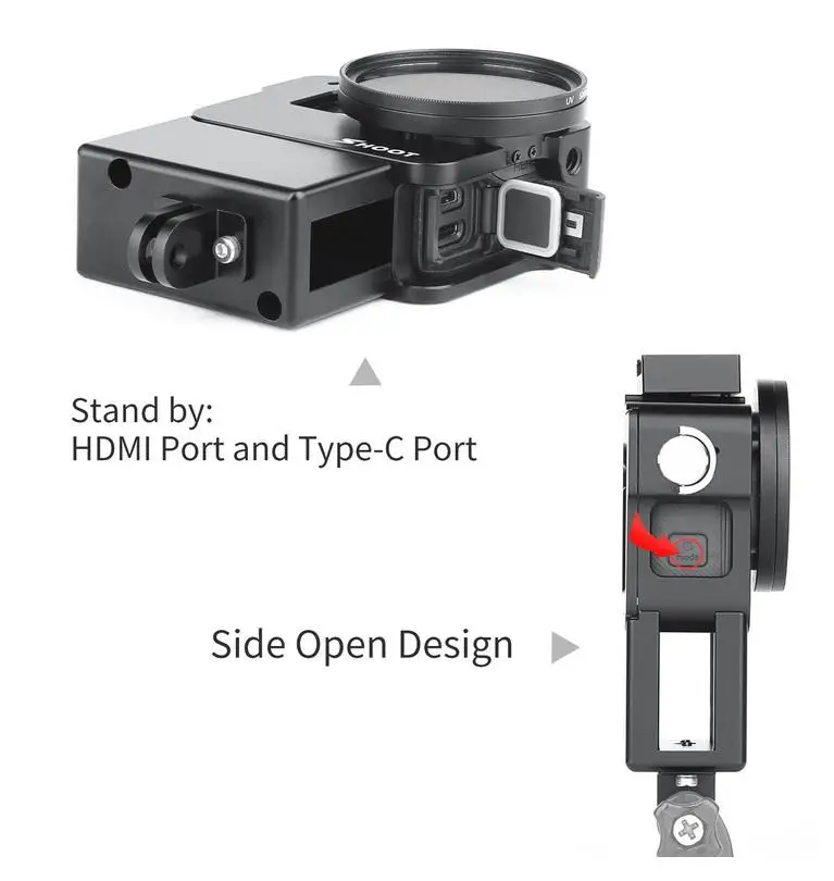 Защитный чехол BEESCLOVER из алюминиевого сплава для экшн камеры GOPRO5/6/7 раздельная