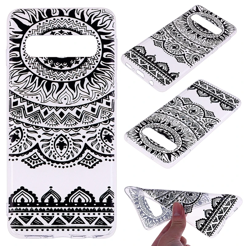 Soft TPU Case For Samsung S10 e A70 A50 A40 A30 A20E M30 M20 M10 Paisley Mandala Lace Flower Unicorn Dog Cartoon Girl 15PCS |