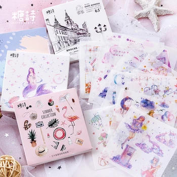 

4SETS/LOT partialism photo album decoration seal DIY box Sticker