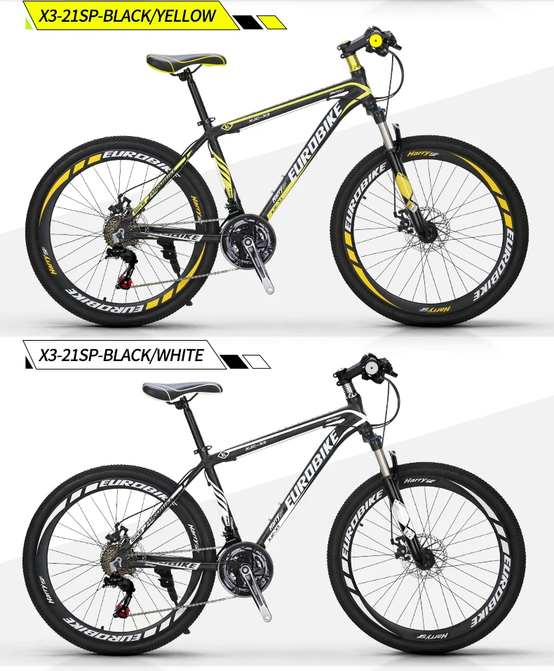 Discount EUROBIKE 21 Speed Aluminum Mountain bike Dual Disc Brake Mountain bicycle 5