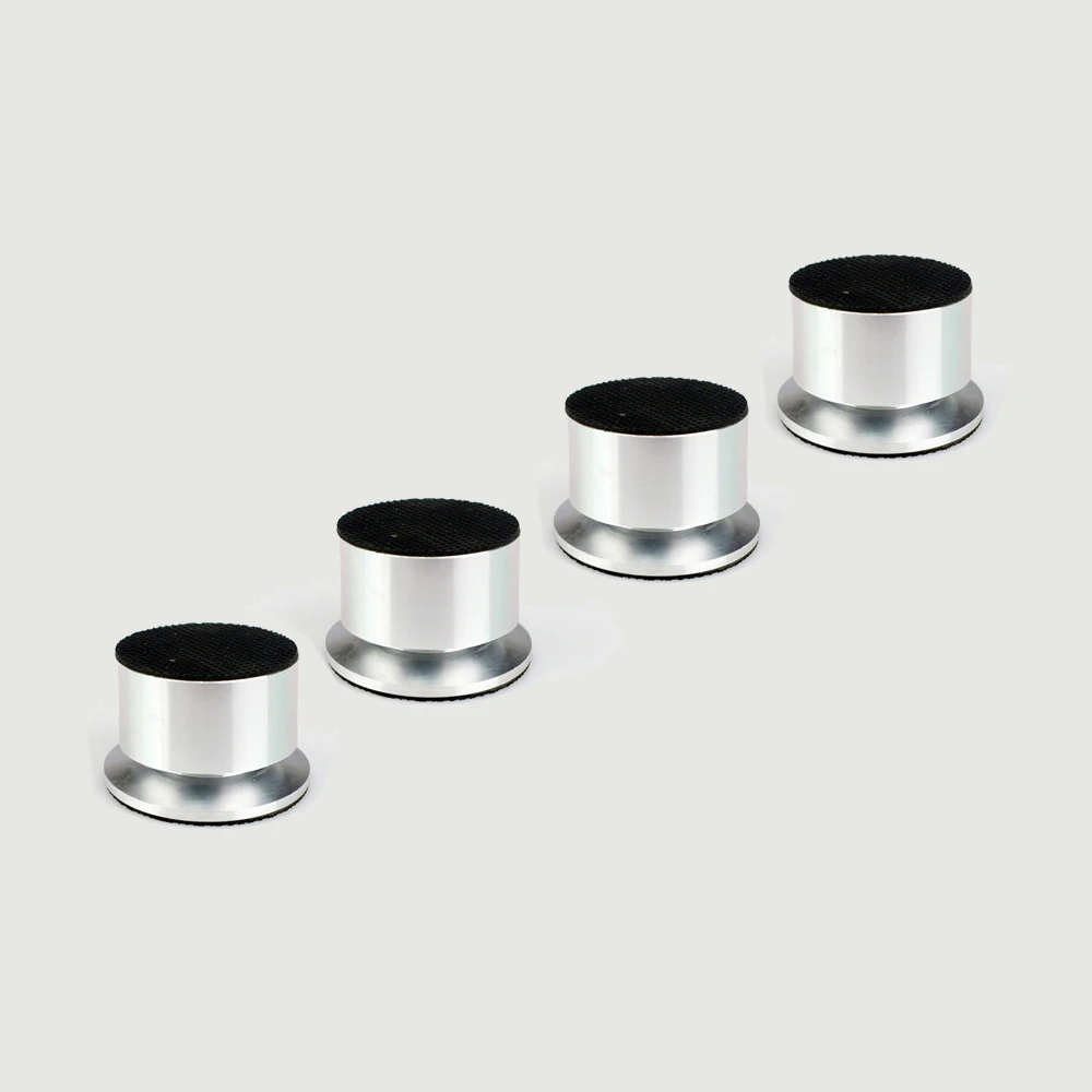 

4PCS 44mm Aluminium Speaker Spikes Base Pads Amplifier Shockproof Isolation Stand Feet #Silver