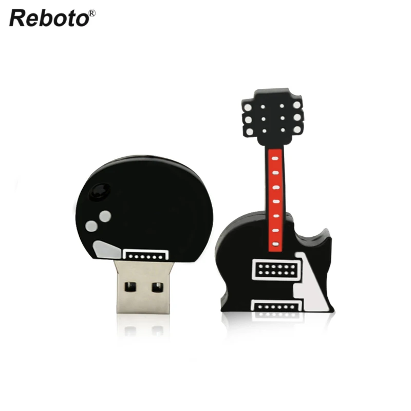 Reboto USB 2.0 32GB 64GB USB Flash Drive Musical Instrument U Disk Pendrive Cartoon Pen Drive 4GB 8GB 16GB Bass