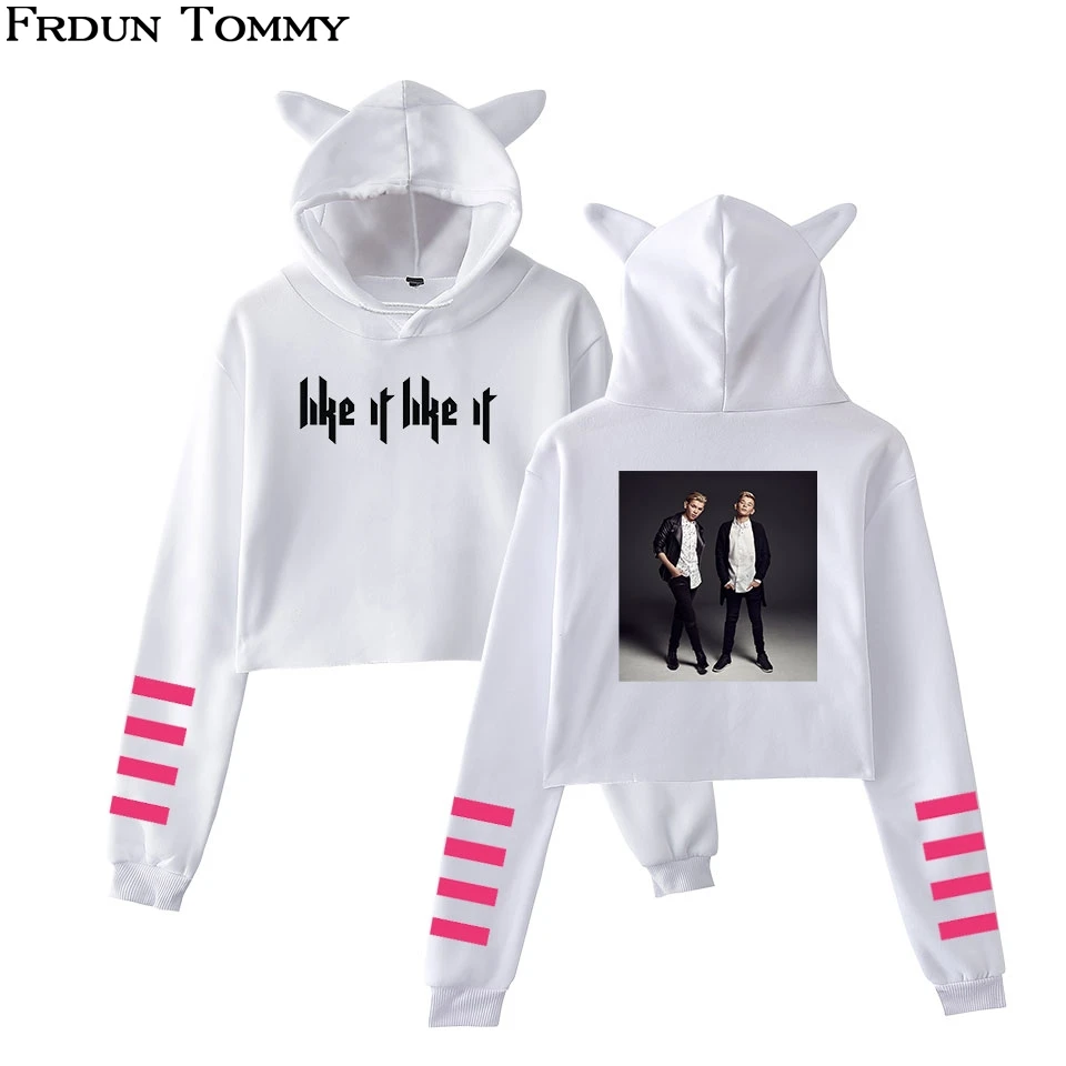  Marcus & Martinus Cat Ear Women Sexy Sweatshirt New Hoodies Long Sleeve Fashion Harajuku Kpop Casua