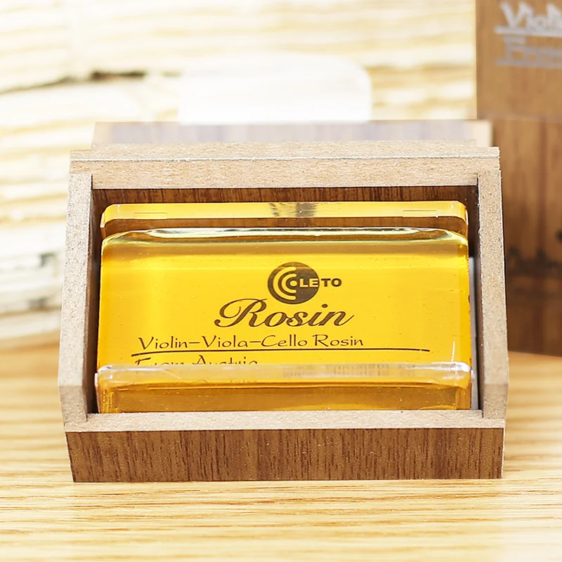 

Violin Viola Cello Bows Rosin Luxurious Cuboid Wooden Box Violin Viola Cello Bows Rosin LETO 8010 Rosin