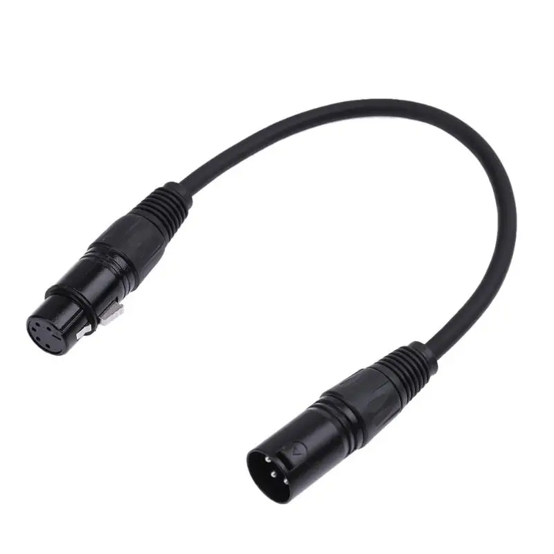 

35cm XLR 5 Pin Female to 3 Pin Male Stage Light Connected Adapter Cable Cord Wire Line for DMX and Digital Audio Data Transfer