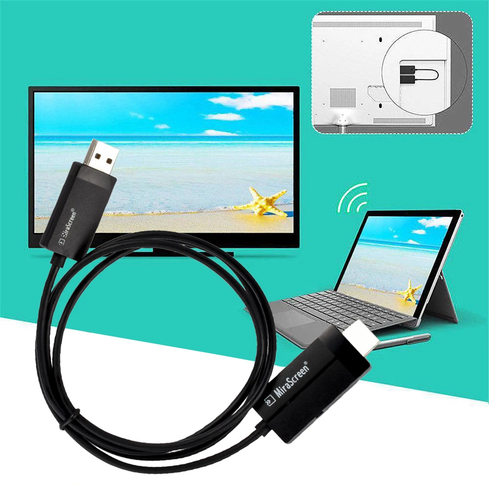 Wireless Display Projected Adapter Cable Receiver with HDMI&USB Port For Microsoft HDMI Video HD TV Stick Dongle Media Streamer Wireless Display Projected Adapter Cable Receiver with HDMI&USB Port For Microsoft HDMI Video HD TV Stick Dongle Media Streamer