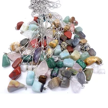 50 шт./лот модные Ассорти натуральный камень смешанные неправильной формы Чакра Подвески Ювелирные изделия