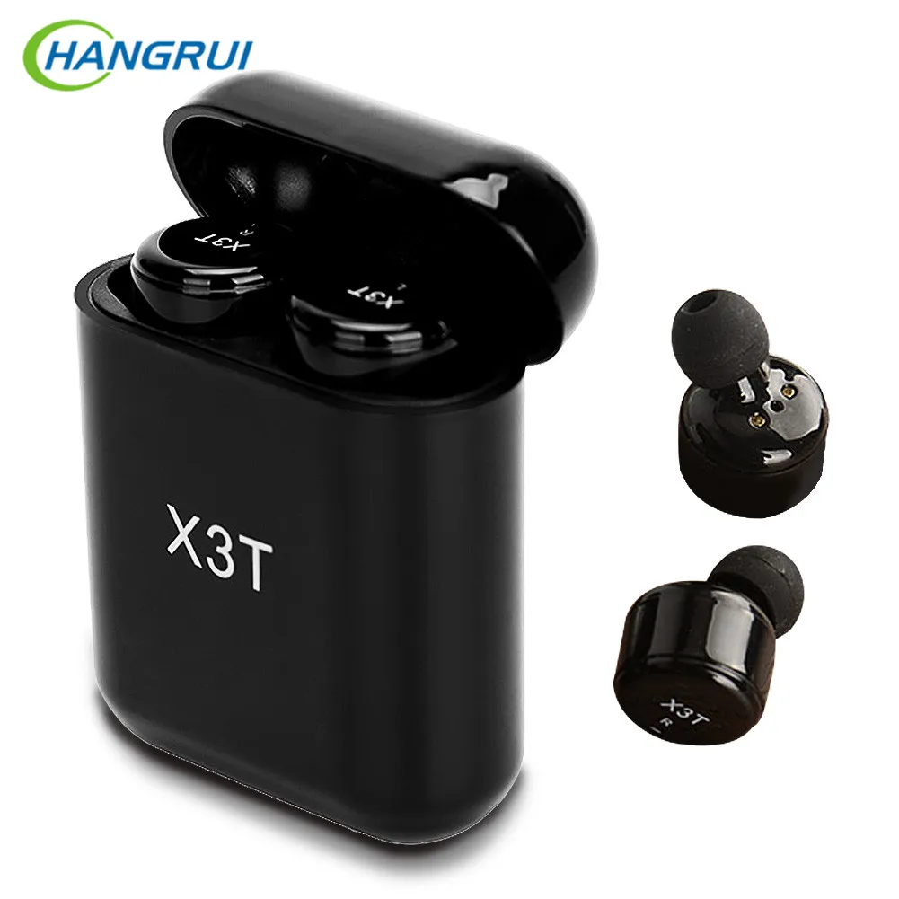 

HANGRUI TWS X3T Mini Bluetooth Earphone in-ear wireless stereo earphones with MIC Charger Box blutooth headset X1T X2T Upgraded