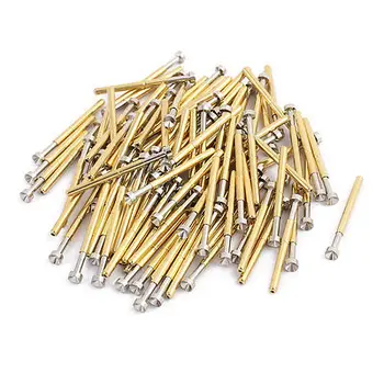 

100pcs P156-A 2.36mm Dia 33.8mm Length Metal Spring Pressure Test Probe Needle