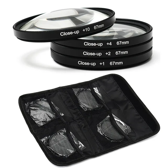 Cheap Camera 67mm Macro Close Up Filter Lens Kit +1 +2 +4 +10 For all Brand DC/DV/DSLR/SLR Digital Camera lens 67mm Diameter Filter