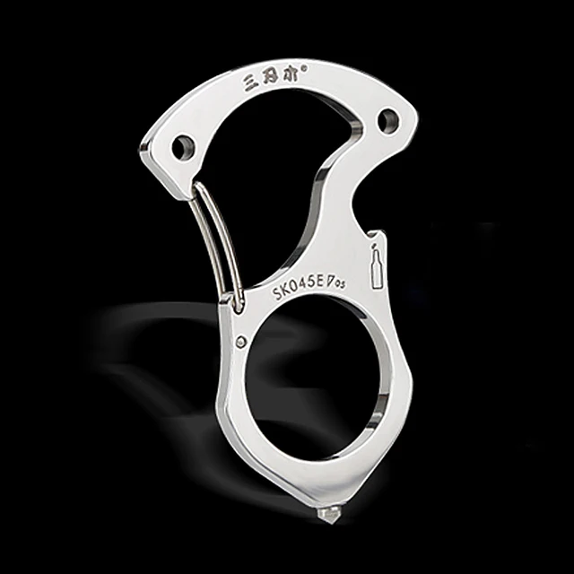A23 Stainless steel Multi function Keychain Self defense tool Finger