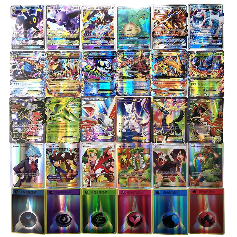 

No Repeat 100\ 200 Pcs for carte Pokemons cards GX EX MEGA Shining Game Battle Carte Card Game For Children Pokemons Toy