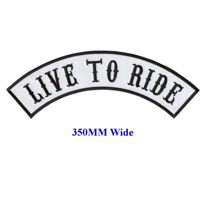 Байкерские нашивки LIVE TO RIDE с утюгом на заднюю часть куртки одежда бесплатные