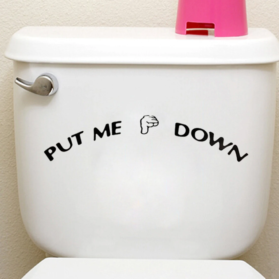 Newest Home Decor Put Me Down Decal Bathroom Toilet Seat Sign Reminder