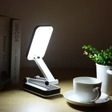 Настольная лампа, светильник для чтения, для ухода за глазами, для учебы, фонарь для домашнего декора, белый, складной, 24 светодиодный, светодиодный светильник-вспышка